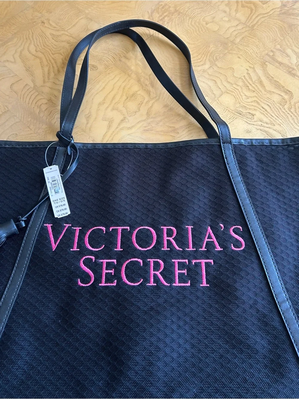 Victoria's Secret Black Mesh Tote Bag